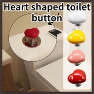 Heart Shaped Toilet Press Button Muti-colored Creative Bathroom Water Closet Home Supplies