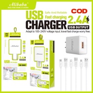 【Alibaba】Ali-3602 High Quality 2.4 Usb Fast Charger For 5G Micro / Type-C