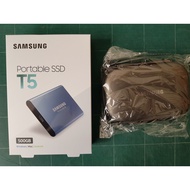 (SALE) Samsung Portable SSD T5 500GB USB 3.1 External Drive+case - Blue