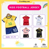 ComelBaby 1-7Y Kids Football Jersey 2PC Set Short Sleeve Shirt Sport Pants Baju Budak Bola Sepak Kanak Kanak_AM10276