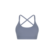 The New Lily Sports Bra  - The Flos Club สปอร์ตบราดีเทลสายไขว้ ผ้าเรียบ