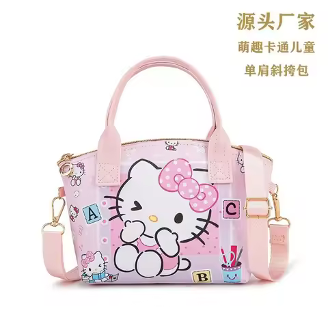 Sanrioed Anime Kuromi Melody Cinnamoroll Hello Kitty Large Capacity Backpack Cute Schoolbag Cartoon 
