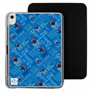 THE HOOD - (多種顏色及型號) Disney 100th 史迪仔 Pattern iPad 10.2"7/8/9/Air4/Air5/Pro11 20/21/22可拆式防摔透明摺套(黑色)