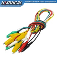 10 pieces of crocodile clip electrical DIY test leads, crocodile dual end crocodile clip test jumper