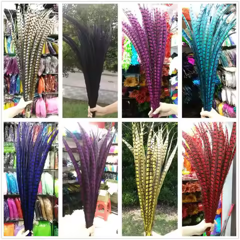 Wholesale 10pcs/lot Gorgeous 90-100cm/36-40inches Natural Lady Amherst Pheasant Tail Feathers Carniv