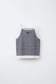 Zara 童裝正品蝴蝶結間條背心