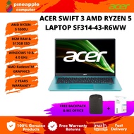 Acer Laptop Swift 3 AMD Ryzen 5 Laptop SF314-43-R6WW RYZEN 5-5500U/8GB/512GB SSD/RADEON/W10/OFF/14"/BAG0/BLUE