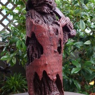 老件 木雕 鍾馗 立像42公分 早期 龍眼木 老收藏 古玩 鎮宅擺件