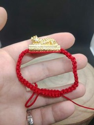 泰國咬錢虎紅繩平結手環