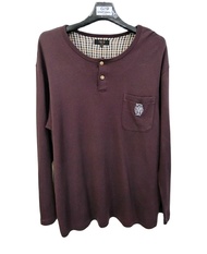 DAKS LONDON แท้ อก48 เสื้อยืดคอกลมแขนยาวคลาสสิก