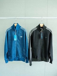全新Adidas originals ADICOLOR側邊三條槓拉鍊立領寬鬆牛仔外套套裝 男女同款   Adidas牛仔外套Adidas jacket Adidas 外套