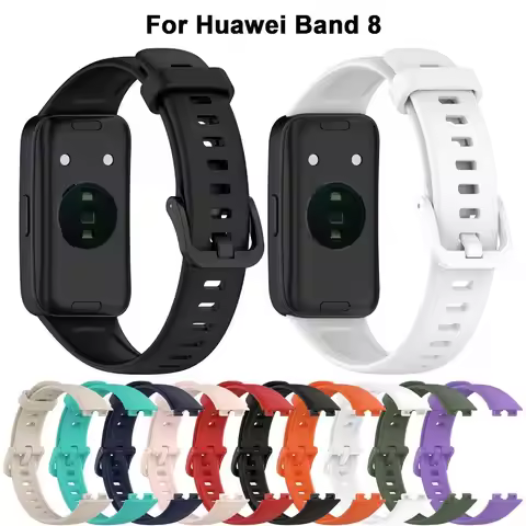 Strap For Huawei Band 8 Silicone Bracelet Sport Wristband Replacement Breathable Watchband for Huawe