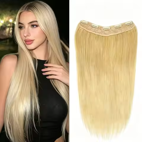 Clip in Hair Extensions #613 Real Human Hair Real Hair Extensions Clip U-shaped in Human Hair 5 Clip