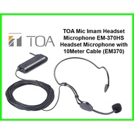 TOA Mic Imam Headset Microphone EM-370HS Headset Microphone with 10Meter Cable (EM370)