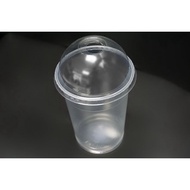 12oz 16oz PET Cup with Lid 100sets±  500ml Disposable Plastic Clear Starbucks dome lid Cawan Plastik