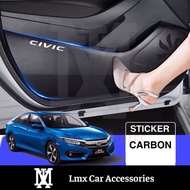 Honda Civic FE FC FB FD Anti Side Kick Sticker Side Door Kick Protection Carbon Sticker Car Accessor