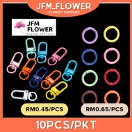 [RM0.45/PC] 10PC Keychain Ring Lobster Pin Ring/Loop Clap Ring DIY Handmade Ring Keychain/Bag Access
