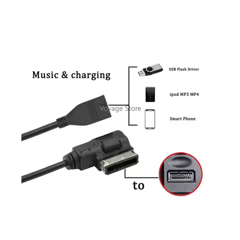 For AUDI AMI MMI MDI to USB Female Au*di Cables Data Sync Charging Adapter for AUDI A3 A4 A5 A6 A8 Q