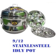 Stainless Steel Idly Pot (Panai) (Extra Deep 9/12/18 Idly) - Gas & Induction