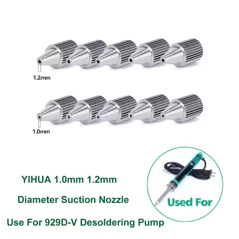 5Pcs Suction Soldering Nozzles Used for YIHUA929D-V Electric Soldering Iron Suction Head Device With