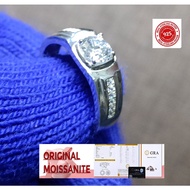 Original Moissanite Diamond Ring 1ct 6.5mm Genuine Silver Zircon List GRA Certificate