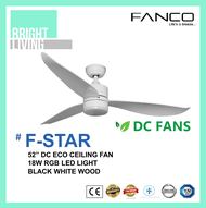 Fanco F Star 52" Ceiling Fan with 18W RGB LED Light Kit
