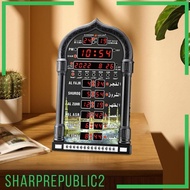 [Sharprepublic2] Azan Clock Mosque Prayer Clock Time Reminding Calendar Decorative Clock