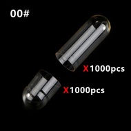 【Premium Quality】 500/1000PCs standard size 000 empty capsule gelatin clear caplets hollow hard gela