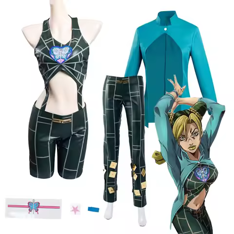 Stone Ocean Jolyne Cujoh Cosplay Costume Coat Jumpsuit Anime Bizarre Adventure Halloween Carnival Di