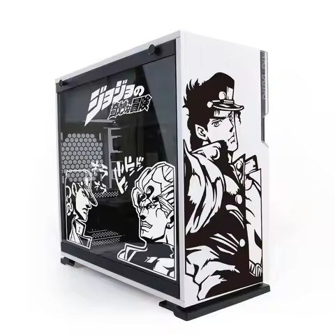 JoJo's Bizarre Adventure Vinyl Stickers for PC Case,Anime Decor Decals for Atx Gaming Computer Chass