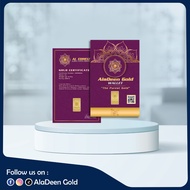 AlaDeen Gold®️ 1gram Exclusive Gold Bar 999.9Au Purple (The Purest Gold)