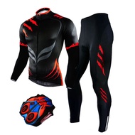 Cycling Team Men's Cycling Jersey Long Sleeve Set MTB Bike Clothing Tenue Velo Homme Bicycle Wear