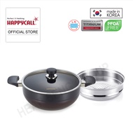 Happycall Ultimate I.H. Plasma Titanium 28cm Die Cast Party Wok + Stainless Steel Steamer - 3900-0562