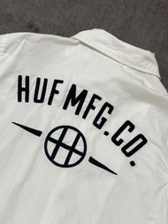 🤍Huf/全白背後大logo教練外套