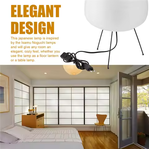 BOFO Harmony Illuminated Akari Paper Lamp,Wabi-Sabi Decorative Lamp Inspired By Noguchi Rice Paper, 