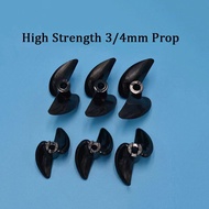 RC Boat Oar Quant Two Blades Paddle 2 Blades Nylon Boat Propeller High Strength for 3mm/4mm Rc Boat Shaft