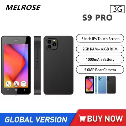 Melrose S9 Pro 3G Super Mini Phones 3Inch Ultra Slim Quad Core 2GB+16GB Mobile Phone 5MP 1000mAh Com