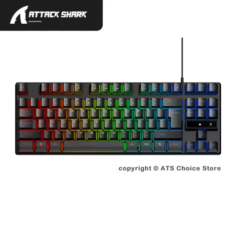 LDK K87PRO Gaming Keyboard 87 Keys TKL Wired USB Membrane RGB Backlit Floating Keycaps Office Keyboa