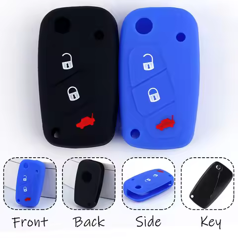 3 Button Silicone Case for Fiat Panda Idea Punto Stilo Ducato Bravo Grande Flip