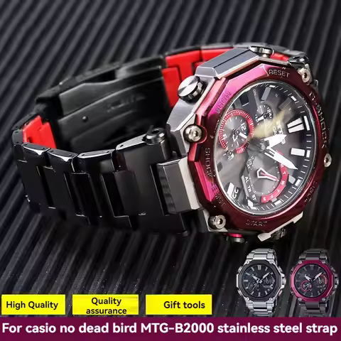 MTG-B2000 Metal Watch Chain for Casio G-SHOCK Watch Undead Bird MTG B2000 Series Solid Stainless Ste