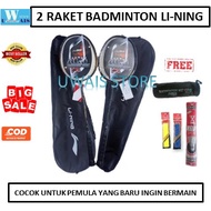 [PAKET SUPER] 2 Raket Badminton LINING Import Bulutangkis FREE NET GRIP SHUTTLECOCK KOK BULUTANGKIS - RAKET BULUTANGKIS MURAH - RAKET ANAK DEWASA - RAKET BADMINTON BAGUS MURAH MORIS VICTOR YONEX