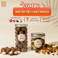 [Combo400B] Mix Dried Fruits & Nutritious Nuts Healthy Snacks + Roasted Macadamia Nuts, Healthy Snac