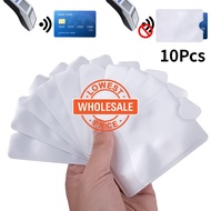 [ Wholesale Prices ]10Pcs Aluminium Foil Card  NFC Blocking Reader Lock Anti RFID Card Holder Anti Theft Bank Credit Card tector ID Business Credit Cards  Cover