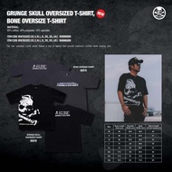 BONE OVERSIZE T-SHIRT / GRUNGE SKULL OVERSIZED T-SHIRT