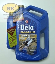 Caltex Delo Gold Ultra 15W-40 7L. น้ำมันเครื่อง คาลเท็ก กึ่งสังเคราะห์ ดีเซล 15W-40 ขนาด 7ลิตร (6ลิต