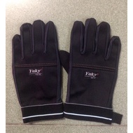 Genuine fabric men's gloves with 2 fingers cut