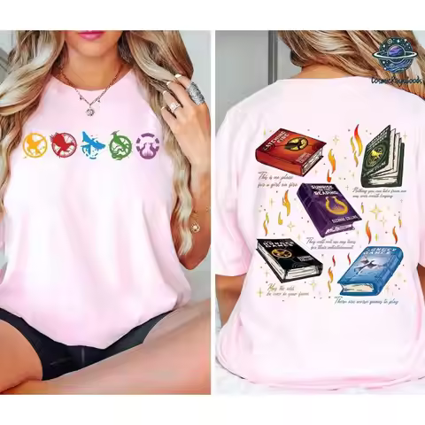The Hunger Games 2 sided T Shirt Books Apparel for Reader