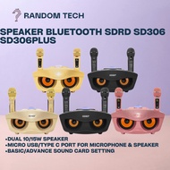 Dual Wireless Microphone Portable Bluetooth Speaker SDRD SD-306 SD306 Plus Mobile Karaoke KTV