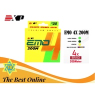 EMO 4X 200m EXP fishing Line Ready Stock Casting Braided Fishing Line Strong PE Multifilament Durabl