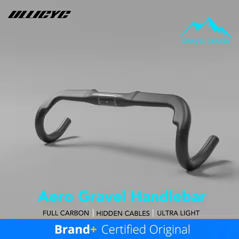 ULLICYC T1000 Aero Gravel Handlebar Black Matt 340mm/360mm/380mm Half Internal Routing Road Bicycle 